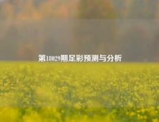 第18029期足彩预测与分析