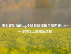 类似足彩加的app全球首款模拟足彩游戏APP——你的线上豪赌新选择！