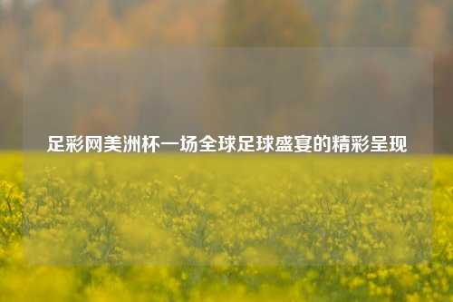 足彩网美洲杯一场全球足球盛宴的精彩呈现