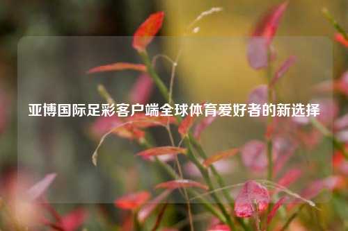 亚博国际足彩客户端全球体育爱好者的新选择