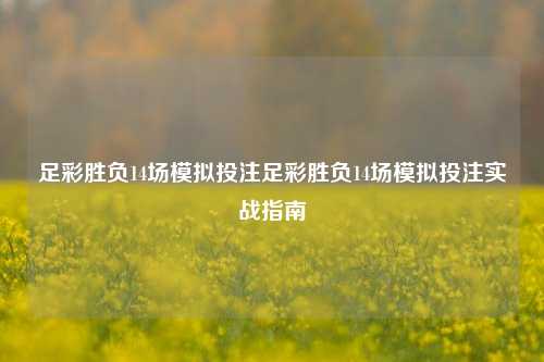 足彩胜负14场模拟投注足彩胜负14场模拟投注实战指南