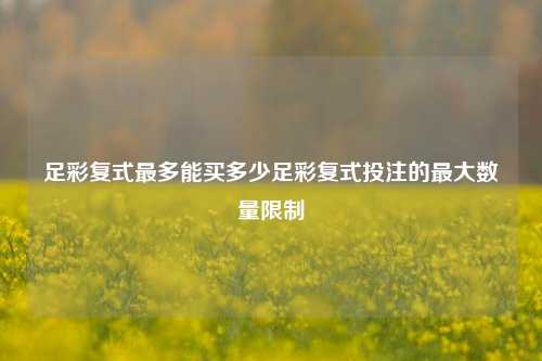 足彩复式最多能买多少足彩复式投注的最大数量限制