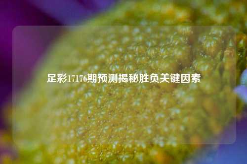 足彩17176期预测揭秘胜负关键因素